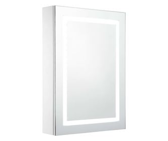LED шкаф с огледало за баня, 50x13x70 см
