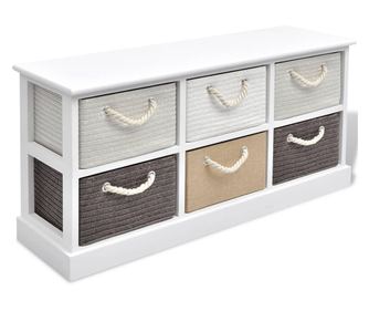 Klupa za Pohranu sa 6 Ladica Drvo