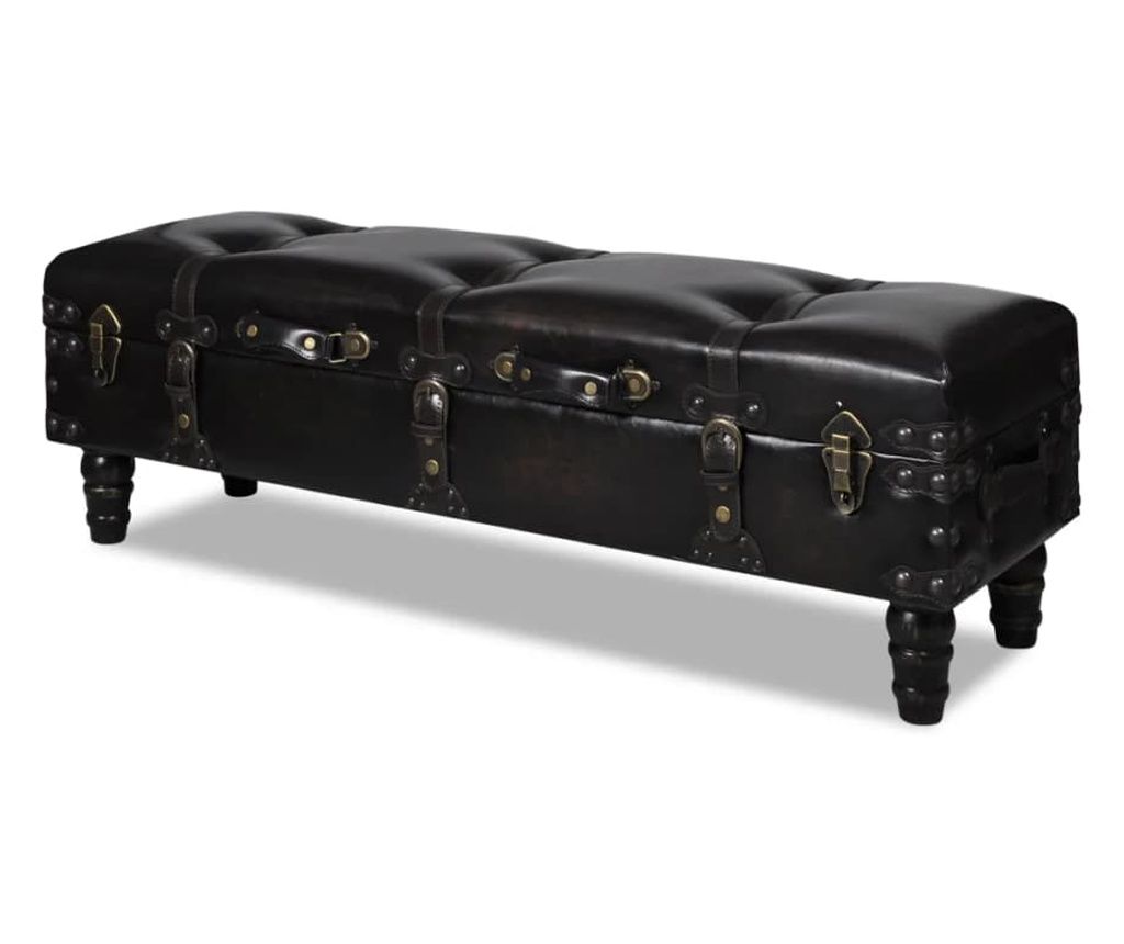 Καθιστικό πάγκος αποθήκευσης, καφέ