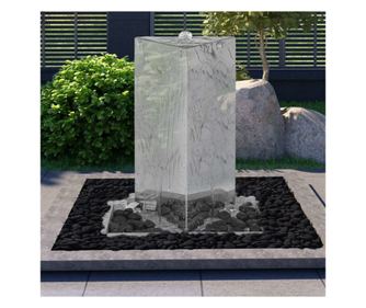 Fontana za vrt s pumpom 76 cm od nehrđajućeg čelika trokutasta