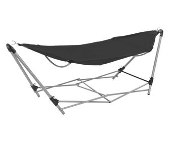 Viseća mreža s preklopnim postoljem, crna