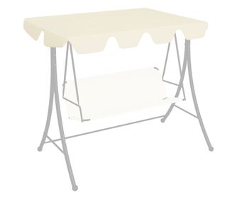 Резервно покривало за градинска люлка, кремаво, 150/130x70/105 см