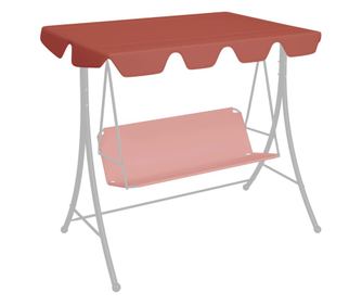 Резервно покривало за градинска люлка, цвят тухла, 150/130x70/105 см