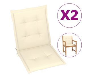 Възглавници за градински столове, 2 бр, кремави, 100x50x4 см