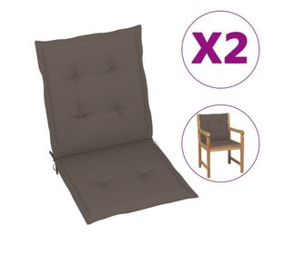 Blazine za vrtne stole 2 kosa taupe 100x50x3 cm