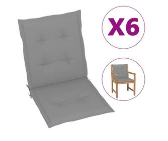 Blazine za vrtne stole 6 kosov sive 100x50x3 cm