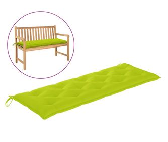 Blazina za vrtno klop svetlo zelena 150x50x7 cm blago