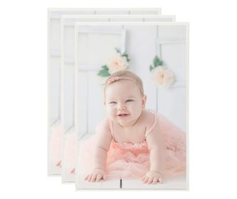 Okviri za fotografije 3 kom za zid i stol srebrni 70x90 cm MDF