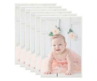 Foto okvirji 5 kosov stenski/namizni srebrni 70x90 cm MDF