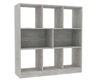 betonszürke forgácslap könyvszekrény 97,5 x 29,5 x 100 cm