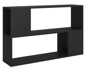 fekete forgácslap könyvszekrény 100 x 24 x 63 cm