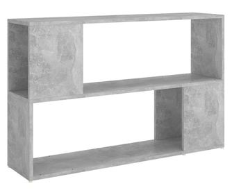 betonszürke forgácslap könyvszekrény 100 x 24 x 63 cm
