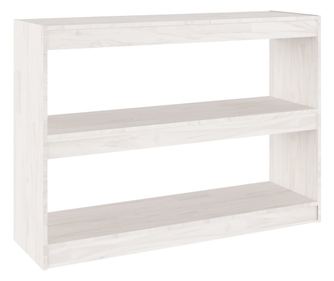 fehér fenyőfa könyvszekrény térelválasztó 100 x 30 x 71,5 cm