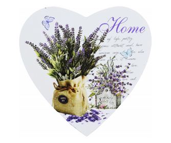 Decoratiune suport pentru chei cu 2 carlige, Pufo Home, in forma de inima, 17 cm