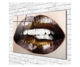Картина принтирана на PVC плоскост с дебелина 5mm Кафяви Устни 60x40cm