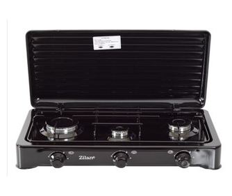 Aragaz cu 3 ochiuri, utilizare GPL butelie, ZILAN, negru