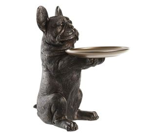 Декоративна фигурка DKD Home Decor Тава Мед Булдог Смола Модерен (20 x 41 x 42 cm)