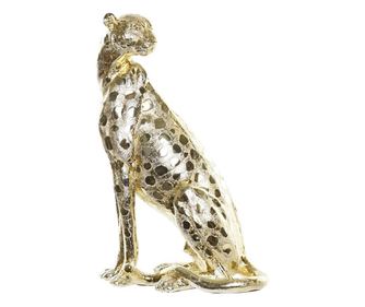 Декоративна фигурка DKD Home Decor Златен Леопард Смола (28,5 x 18 x 42,5 cm)