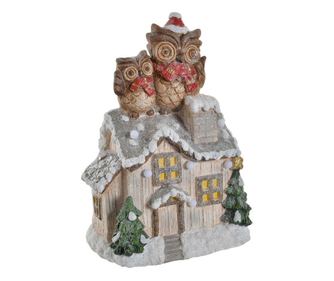 Декорация DKD Home Decor Коледа Къща Фибростъкло (30 x 19 x 44 cm)