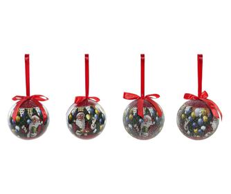 Коледни топки DKD Home Decor Дядо Коледа PVC (7 pcs) (7.5 x 7.5 x 12 cm)