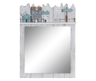 Стенно огледало DKD Home Decor Beach Дървен MDF (30 x 4 x 40 cm)