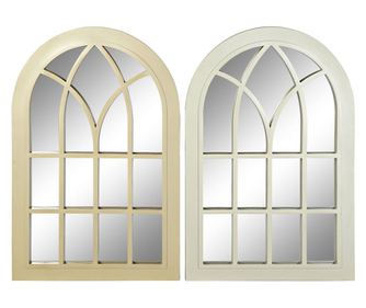 Стенно огледало DKD Home Decor Полипропилен (PP) (2 pcs) (50 x 2 x 76 cm)