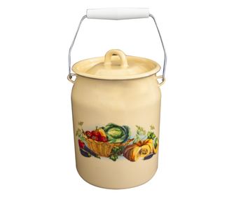 RAKI Bidon emailat pentru lapte, 3l, D15cm, cu decor
