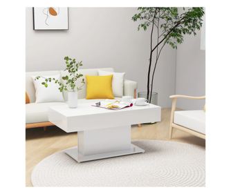 Dohnyzasztal, extra fnyes fehr, 96x50x45 cm, faforgcslap