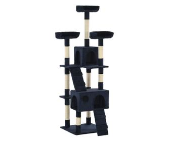 Ansamblu pentru pisici cu stalpi funie sisal, 170 cm, albastru