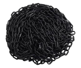 Opozorilna veriga črna 100 m Ø6 mm plastika