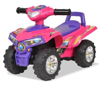 ATV de plimbare pentru copii cu sunet si lumina roz si violet
