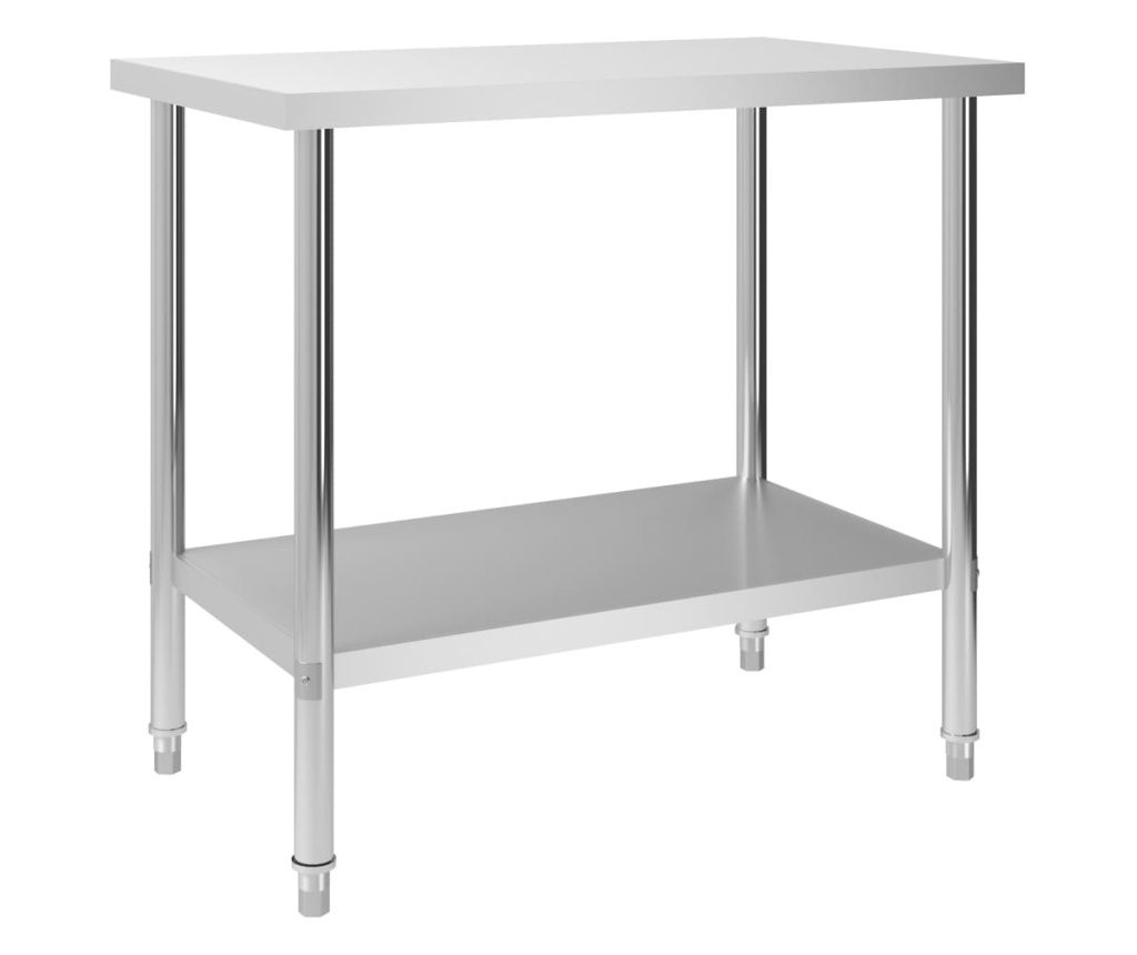 Kuhinjski radni stol 100 x 60 x 85 cm od nehrđajućeg čelika 