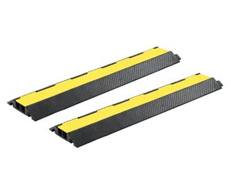 Pohodna zaščita za kable 2 kosa 2 kanala guma 101,5 cm