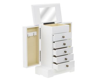 Omarica za nakit z ogledalom MDF 25x13,5x34 cm