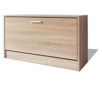 Пейка/шкаф за съхранение на обувки, дъб, 80x24x45 cм