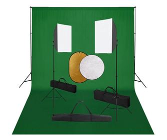 Κιτ Φωτογραφικού Στούντιο Softbox με Φώτα, Φόντο & Ανακλαστήρα