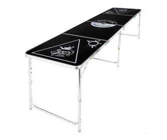 Masa pliabila pentru Beer Pong, inaltime reglabila, negru