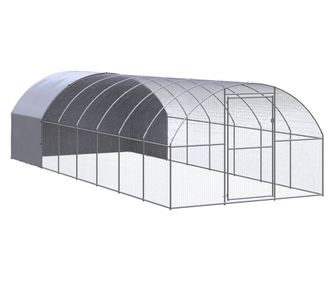 Zunanji kokošnjak 3x8x2 m pocinkano jeklo
