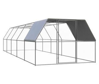 Zunanji kokošnjak 3x10x2 m pocinkano jeklo