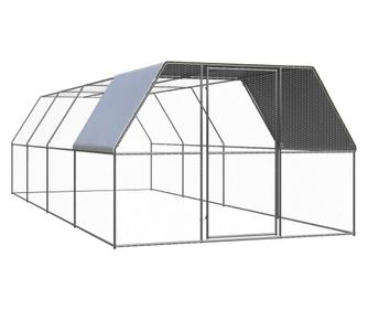 Zunanji kokošnjak 3x8x2 m pocinkano jeklo