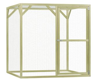 Клетка за пилета, 1,5x1,5x1,5 м, импрегниран бор