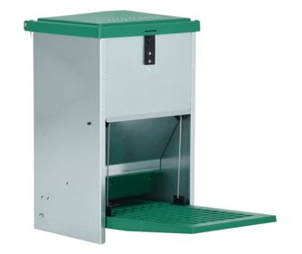 Dozator automat de hrana pentru pasari de curte, cu banda, 8 kg