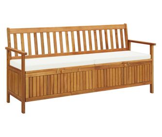 Klupa za pohranu s jastukom 170 cm od masivnog bagremovog drva