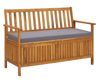 Vrtna klupa za pohranu 120 cm od masivnog bagremovog drva