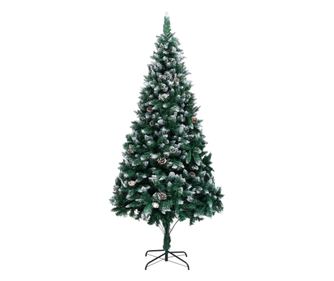 Umjetno božićno drvce sa šiškama i bijelim snijegom 240 cm