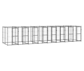 Zunanji pasji boks jeklo 19,36 m²