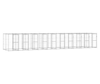 Zunanji pasji boks pocinkano jeklo 24,2 m²