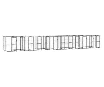 Zunanji pasji boks jeklo 29,04 m²