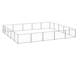 Pasji boks srebrn 25 m² jeklo