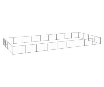 Pasji boks srebrn 36 m² jeklo